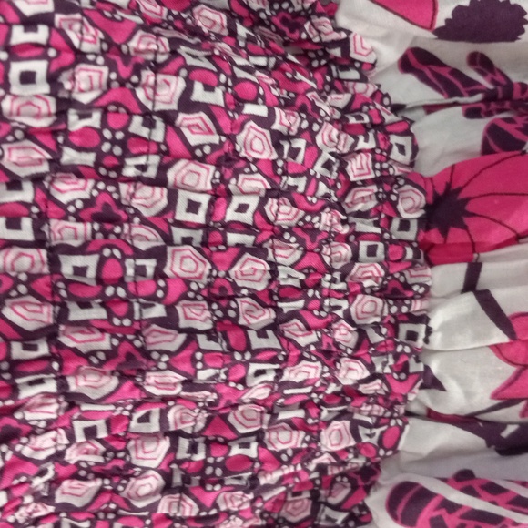 Aryeh Floral Dress Helter Mix Pattern Back Tie in Pink Boho Cotton Size L - Picture 10 of 16